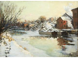 Factory by the Canal, Winter
