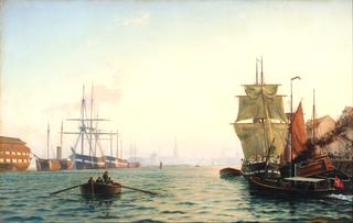Harbour of Copenhagen in the Early Evening