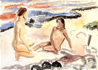 Two Girls by the Sea