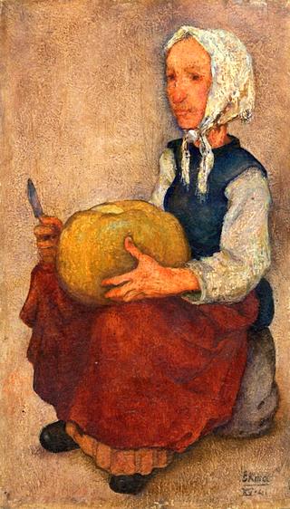 Woman with Pumpkin