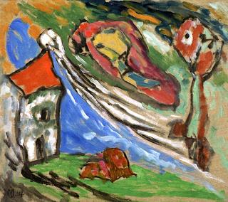 Landscape with House (based on a child's drawing)