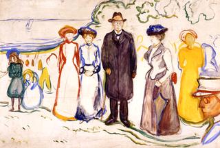 Jonas Lie with His Family