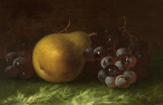 Grapes and Pear in a Landscape