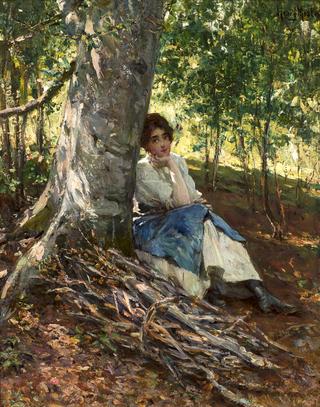 Woman Resting beneath a Tree