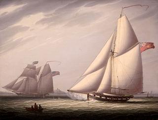 'Castle Edward' Capturing the American Schooner 'John & William'