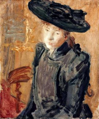 Girl in a large hat