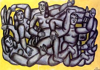 Composition with Four Figures: Bathers in Grey