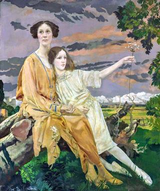 Portrait of Mrs William Younger and her daughter Charlotte Mary