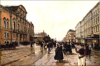 Morning on Nevsky Avenue, St. Petersburg