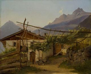 Mountain Hut with Climbing Vine