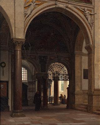 The interior of the church of Santa Maria Sopra Minerva in Rome