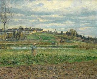 Farm Scene with Woman