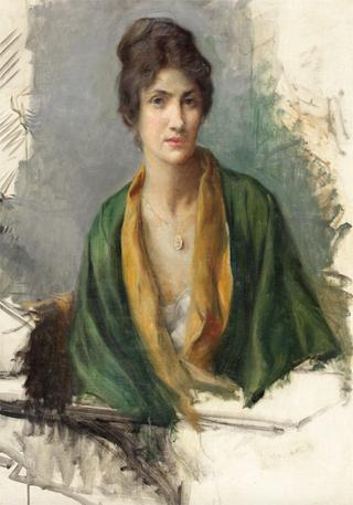 Lady in Green Robe