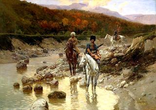 Cossacks at the Mountain Stream