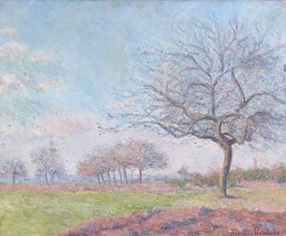Landscape with fruit trees