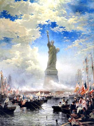 Commerce of Nations Rendering Homage to Liberty