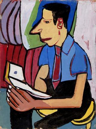 Seated Man with Book