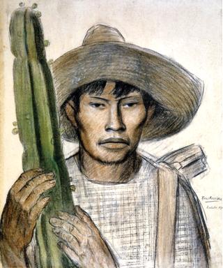 Joven Mexicano con Nopal