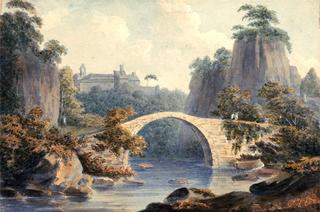 River Landscape with a Single Arched Bridge