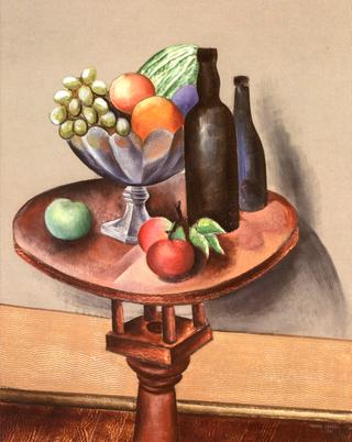 Fruit and Bottles on Tip-Table