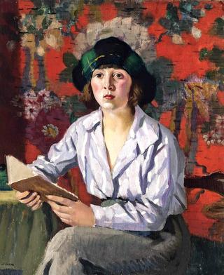 A lady reading