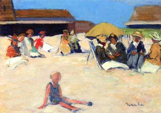 Beach Scene with Child