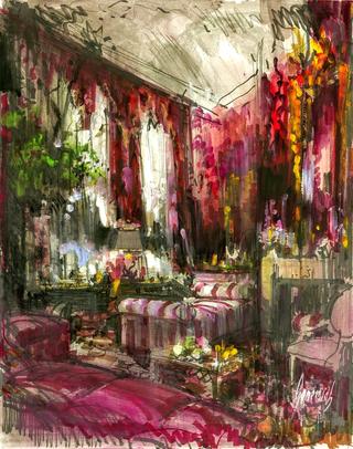 Carolina Herrera's sitting room, New York