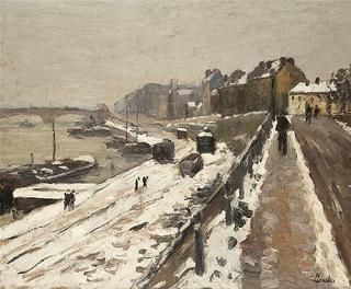 Rouen, The Quay under Snow