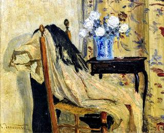 Intérieur au bouquet de fleurs