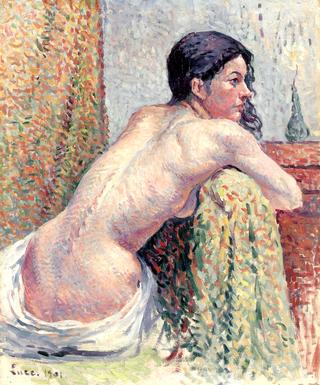 Nude Woman Seated at Three Quarters