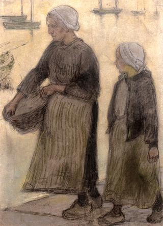 Breton Women on the Quays