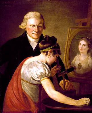 John Anthony van Hemert (1749-1822) and a Niece of the Painter Looking in the Angle Viewer