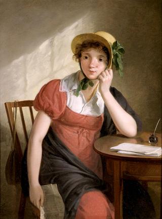 Girl with Letter