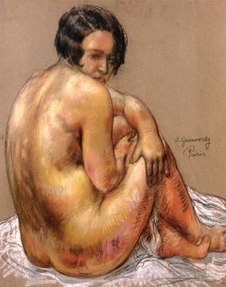 Nude Seated Three Quarters