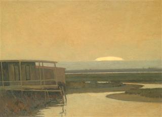 Moonrise Over China Slough