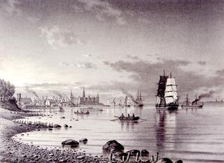 View of the Øresund with Kronborg Castle