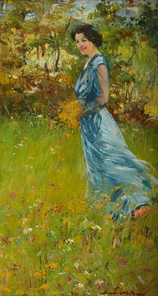 Woman in garden