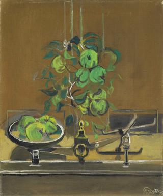 Still life with Apples and Scales