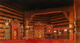 Set Design for the Opera "The Tsar's Bride" by Nikolai Rimsky-Korsakov, First Act