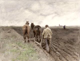 Plowing Farmer