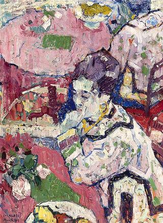 Woman in front of a mirror