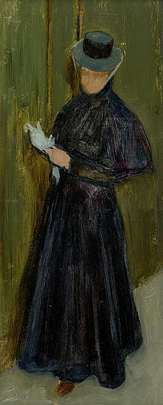 Lady in a Long Black Dress