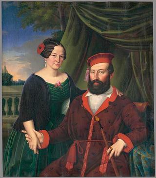 Baron Gustav Jacobs with his wife Matilda