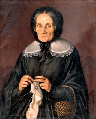 Kubíniova with her knitting