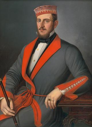 Portrait of a Man Wearing Indoor Clothing