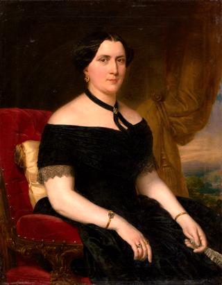 Portrait of a Woman in a Velvet Chair