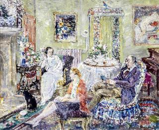 Family in the drawing room