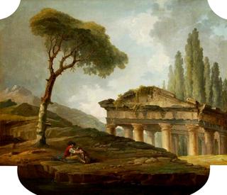 Classical Landscape with a Man and Dog