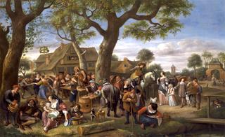 Peasants Merrymaking Outside an Inn