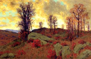 An Autumn Hillside Sunset, Edge of Middle Park, Colorado